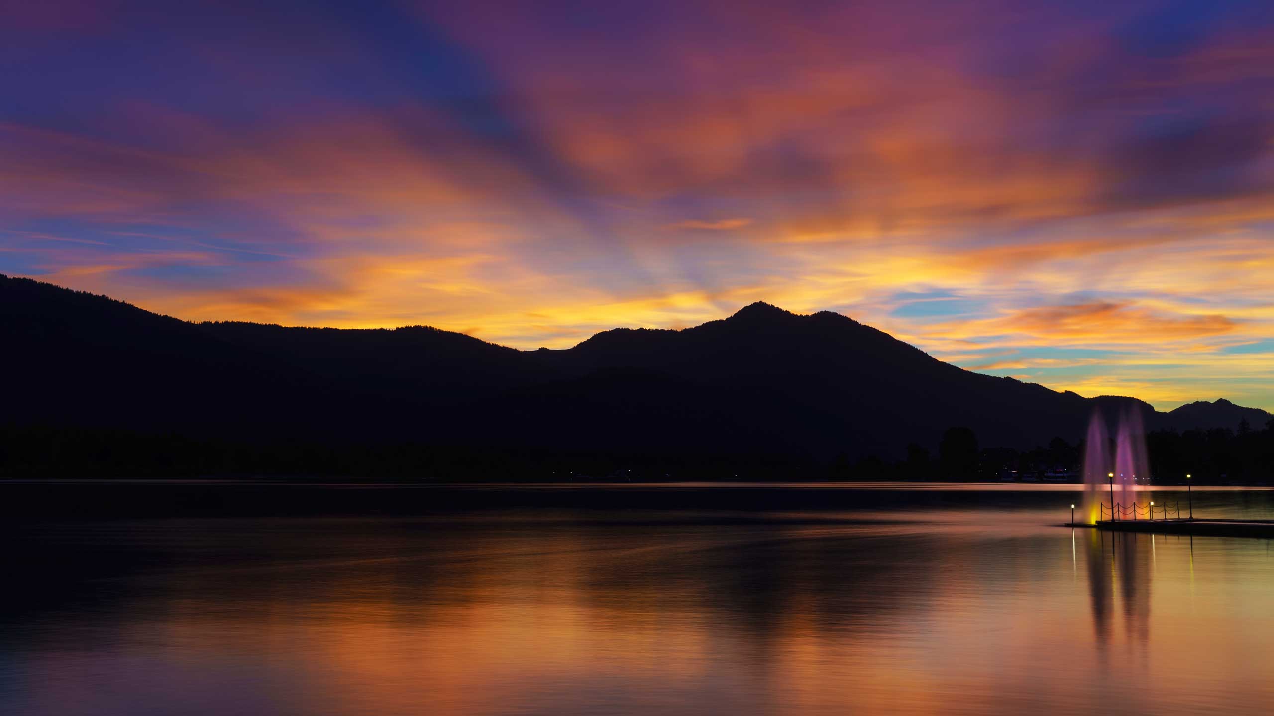 Lake Wolfgang at twilight