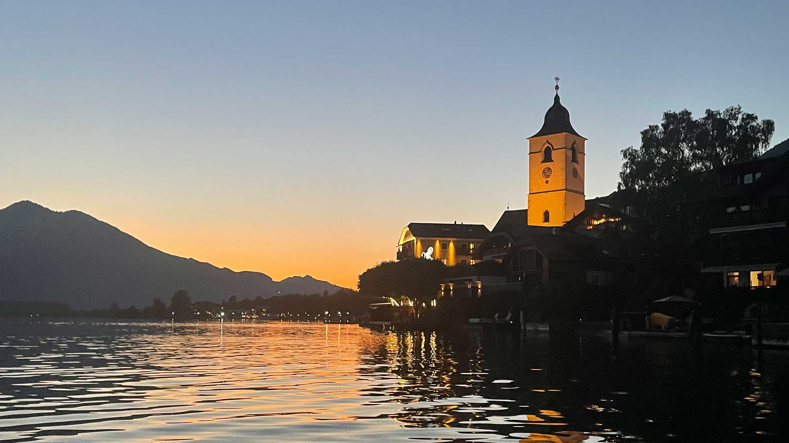 Sunset at Lake Wolfgangsee