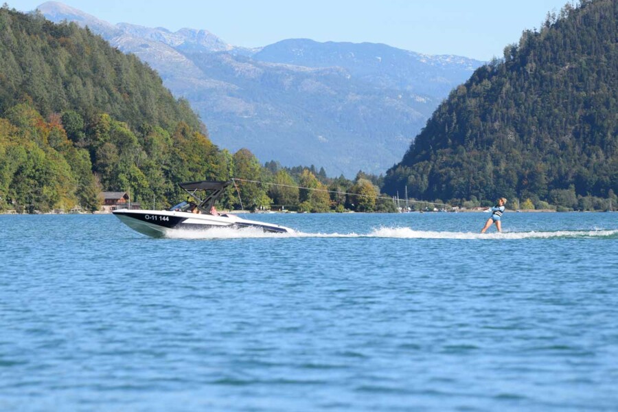 Water skiing at Lake Wolfgang